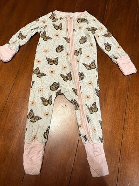 Butterfly Caden Lane Bamboo Footie